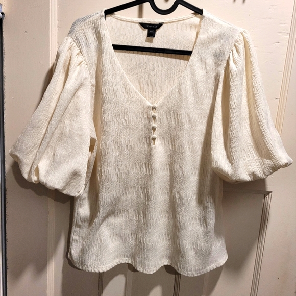White Puff Sleeve Shirt - Picture 1 of 3